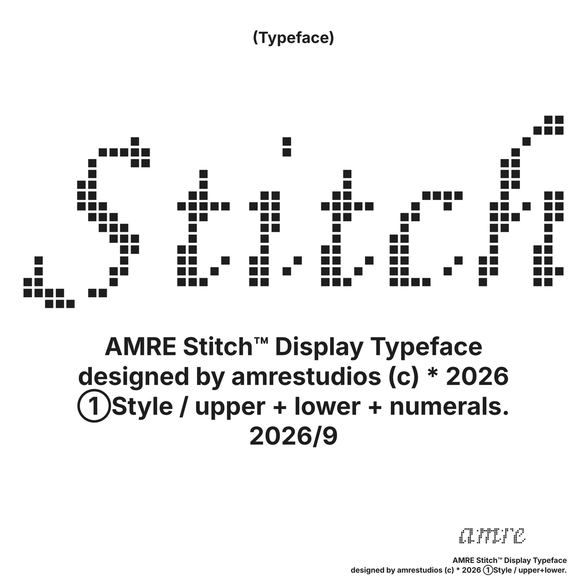 AMRE Stitch — Display Typeface