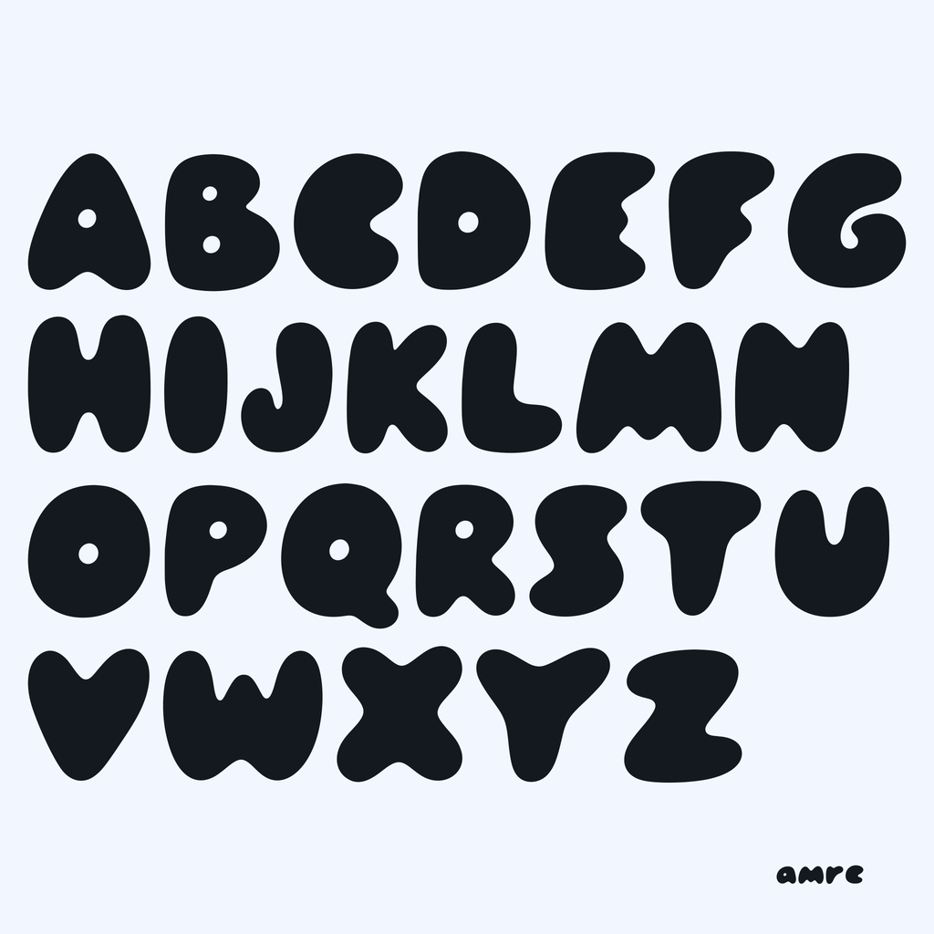 AMRE Bubble — Display Typeface