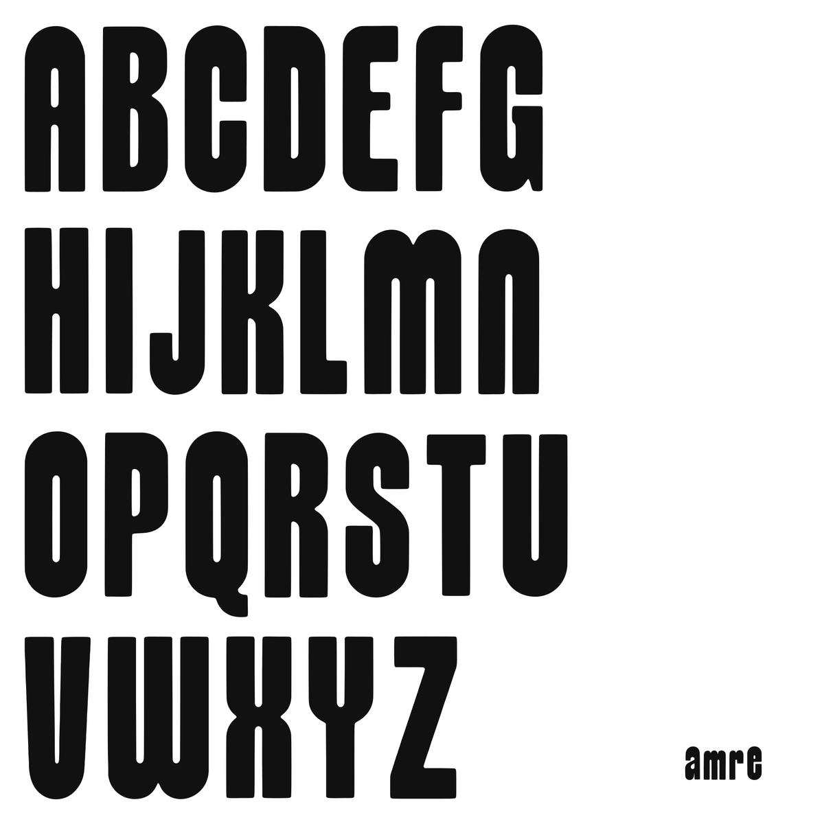 AMRE Column — Display Typeface