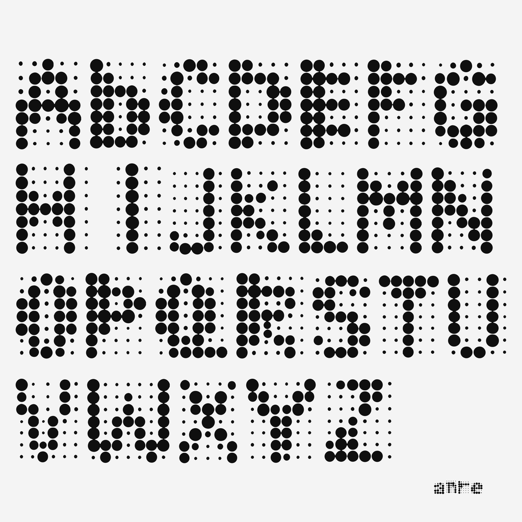 AMRE Dots — Display Typeface