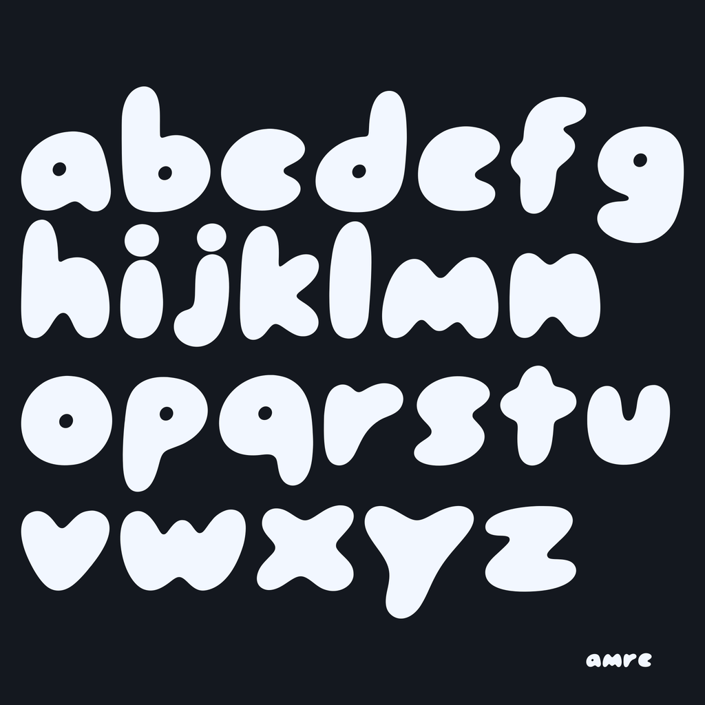 AMRE Bubble — Display Typeface