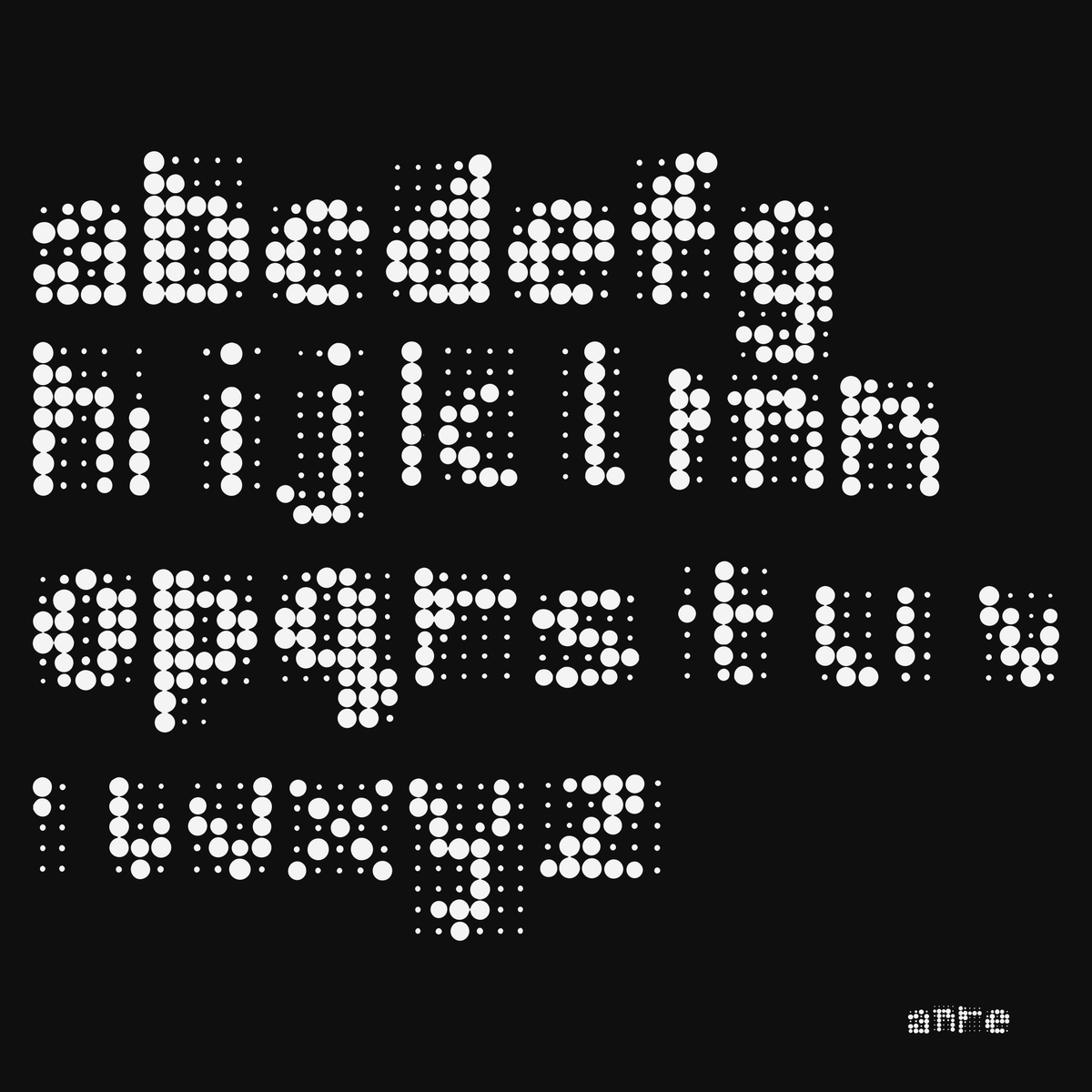 AMRE Dots — Display Typeface