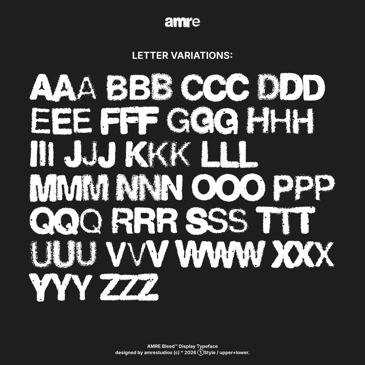 AMRE Bleed — Display Typeface