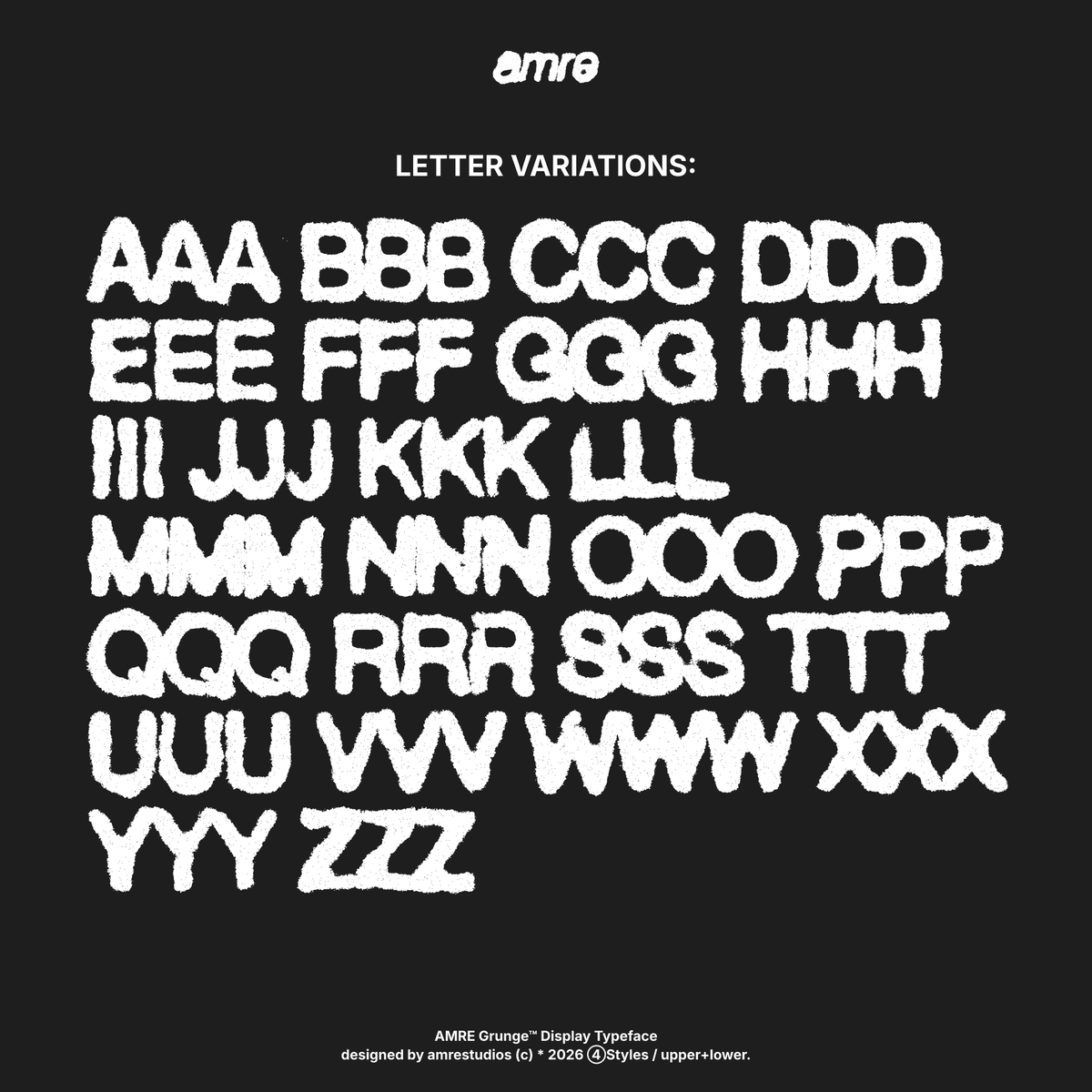 AMRE Grunge — Display Typeface