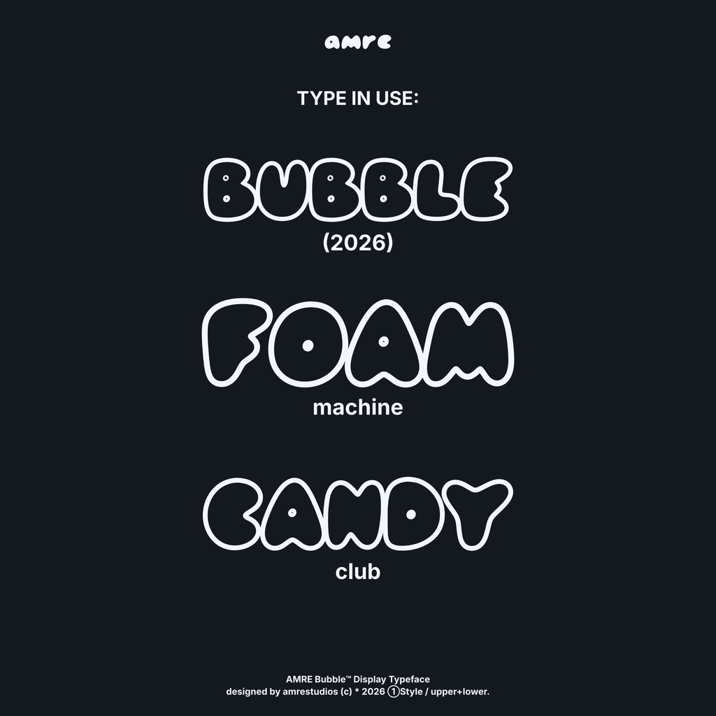 AMRE Bubble — Display Typeface