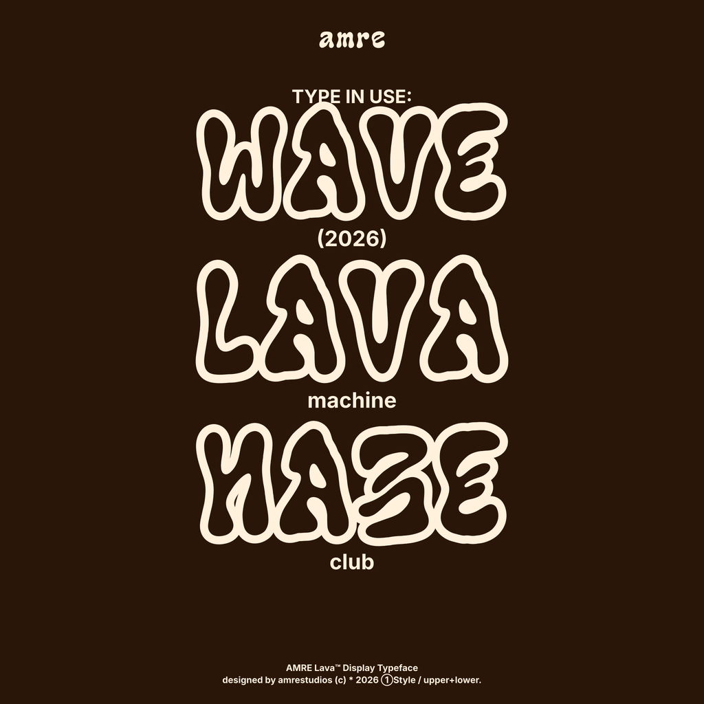 AMRE Lava — Display Typeface
