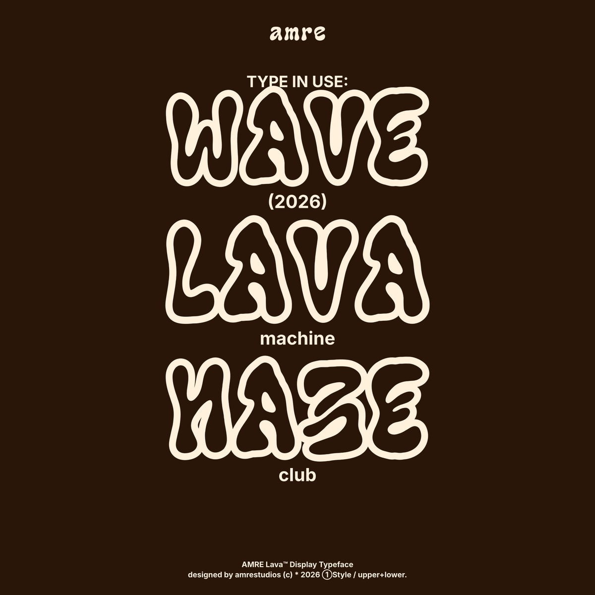 AMRE Lava — Display Typeface