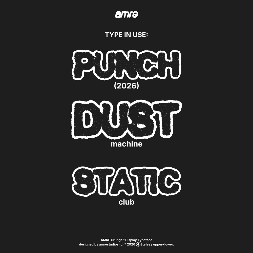 AMRE Grunge — Display Typeface