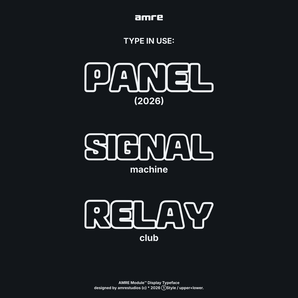 AMRE Module — Display Typeface