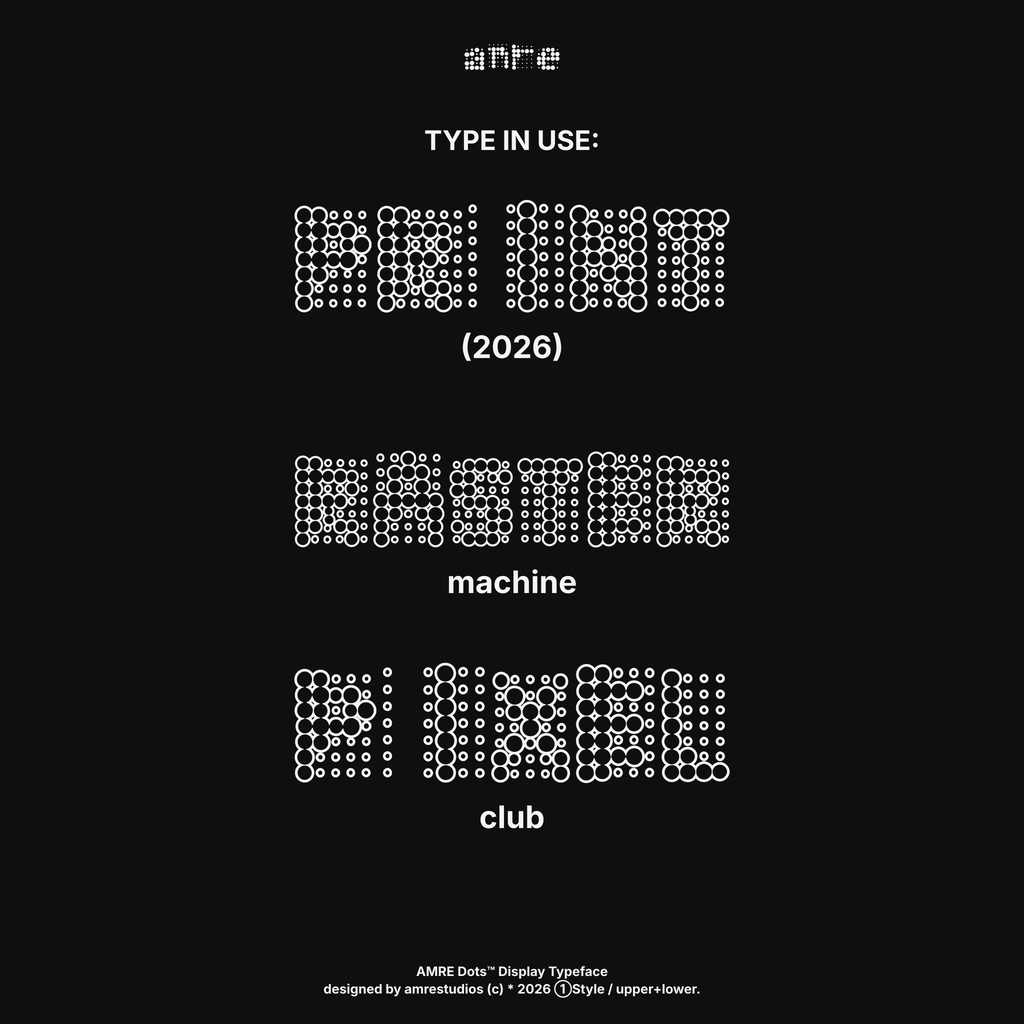 AMRE Dots — Display Typeface
