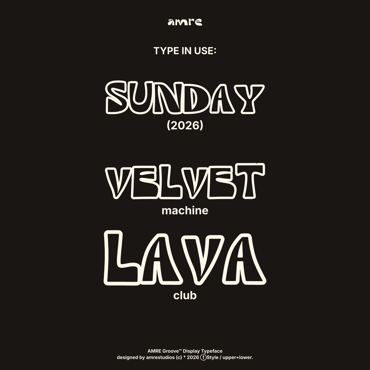AMRE Groove — Display Typeface