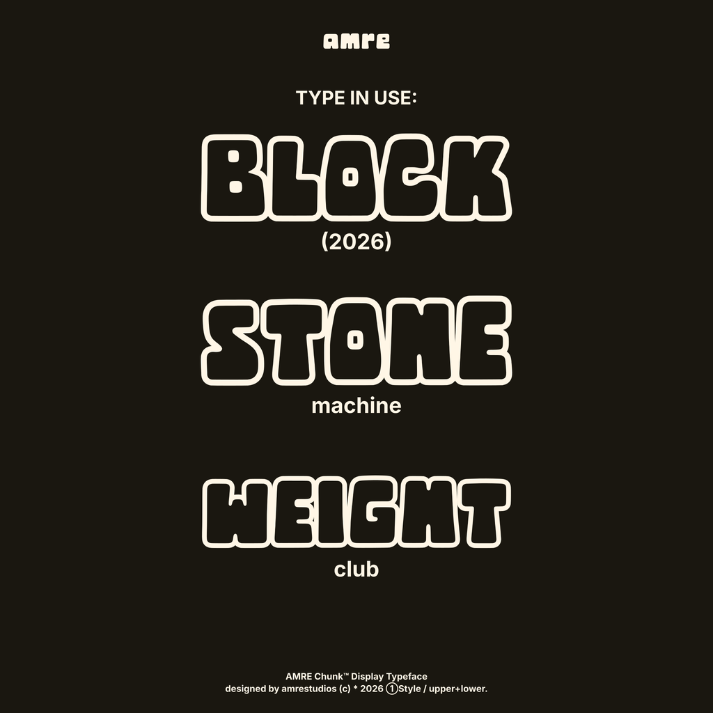 AMRE Chunk — Display Typeface