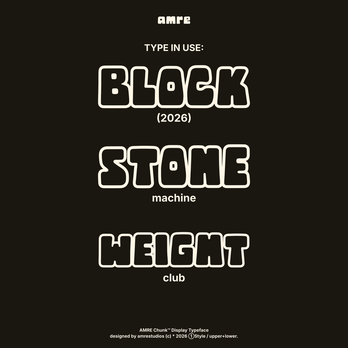 AMRE Chunk — Display Typeface