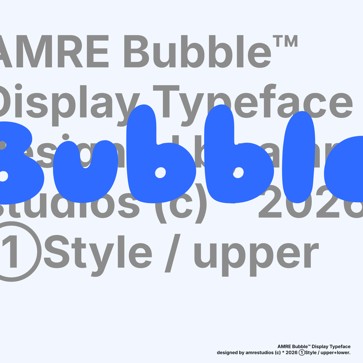 AMRE Bubble — Display Typeface
