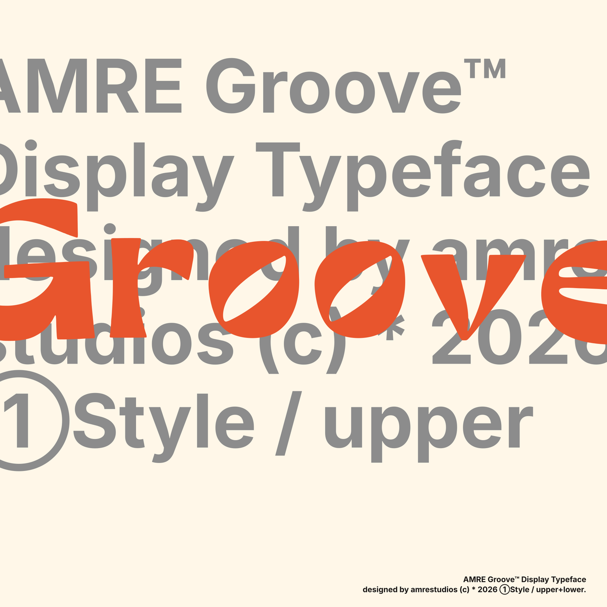 AMRE Groove — Display Typeface