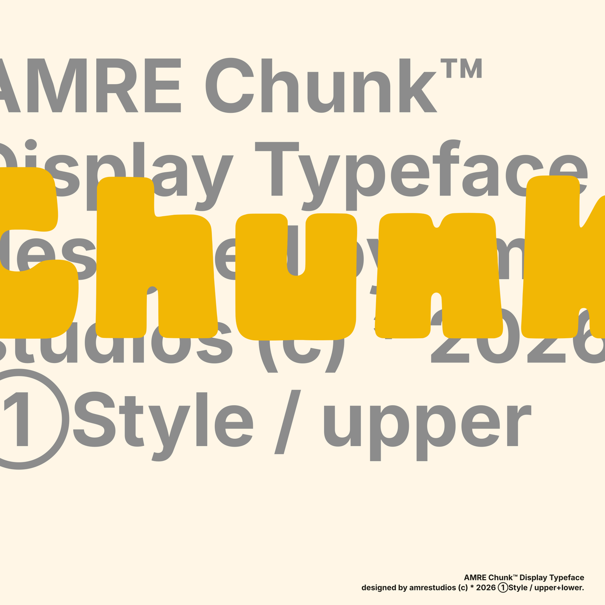 AMRE Chunk — Display Typeface