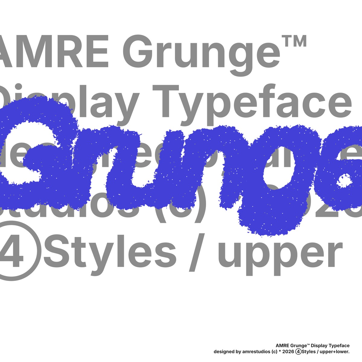 AMRE Grunge — Display Typeface