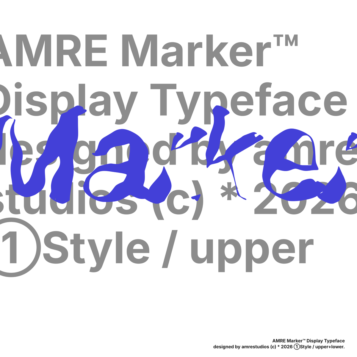 AMRE Marker — Display Typeface