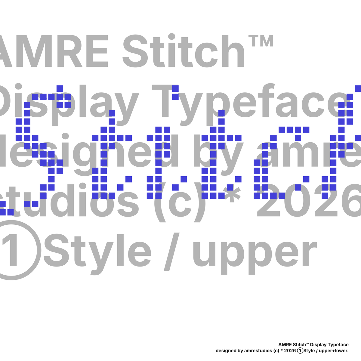 AMRE Stitch — Display Typeface