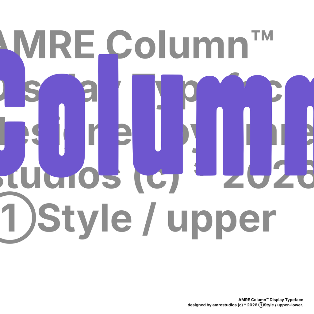 AMRE Column — Display Typeface