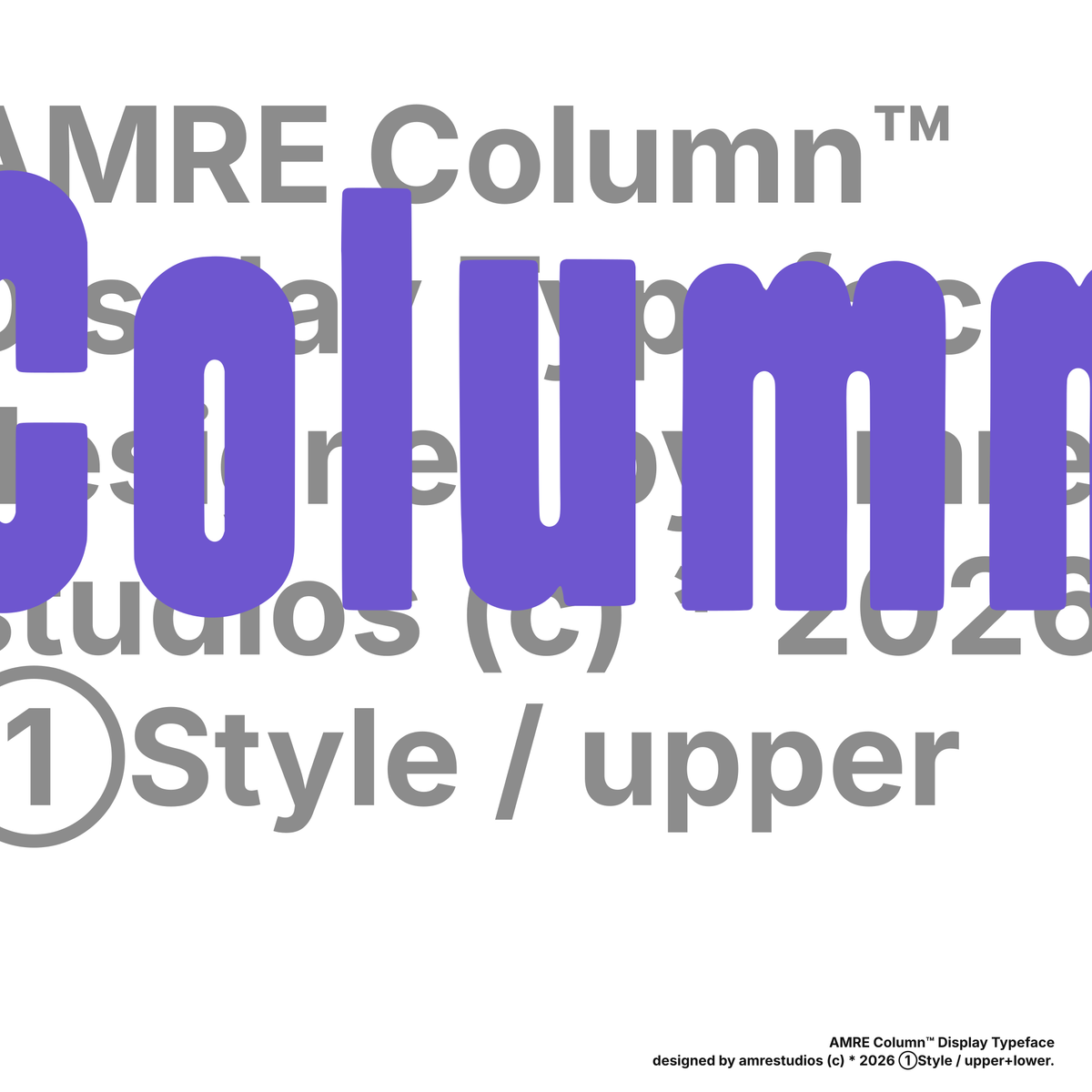 AMRE Column — Display Typeface