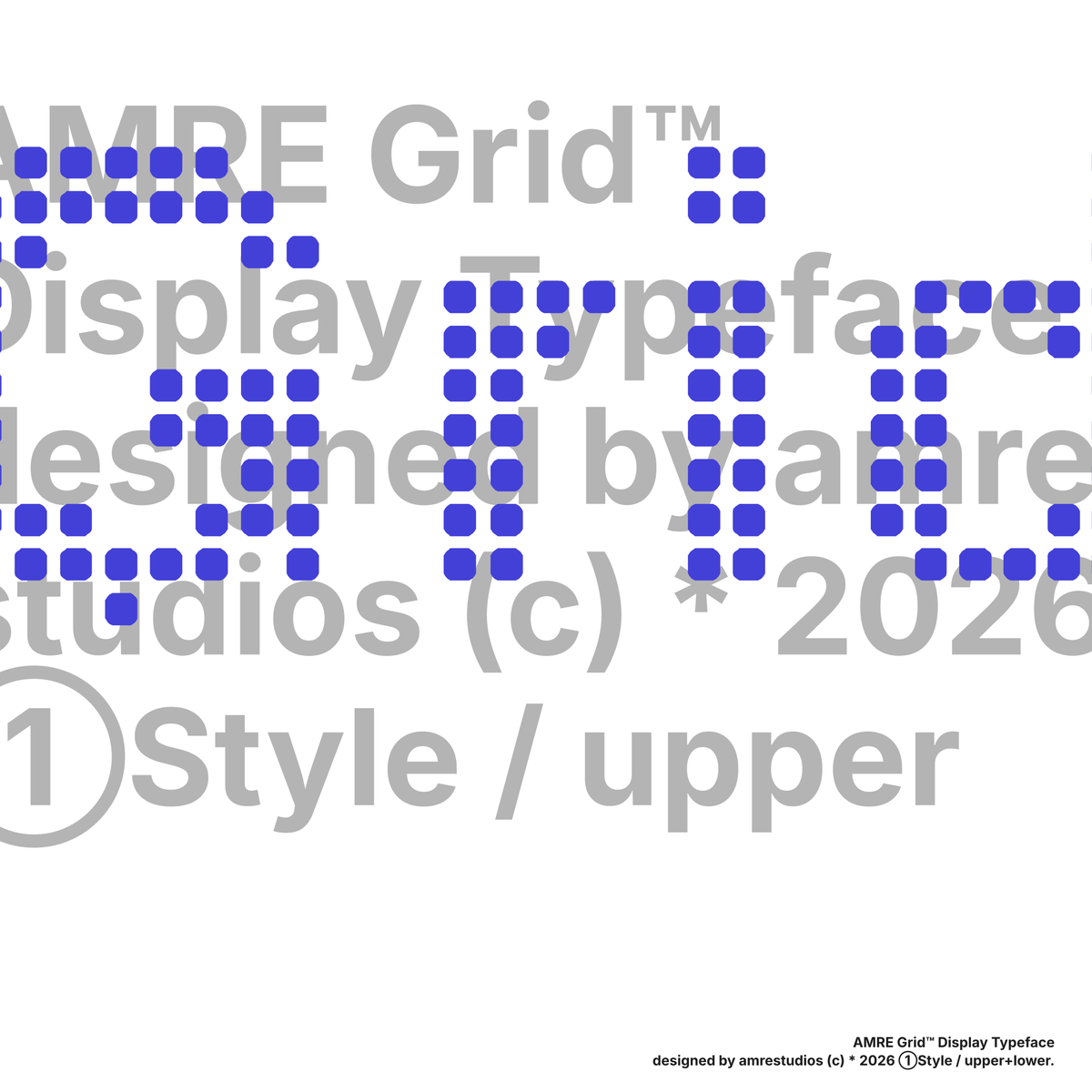 AMRE Grid — Display Typeface