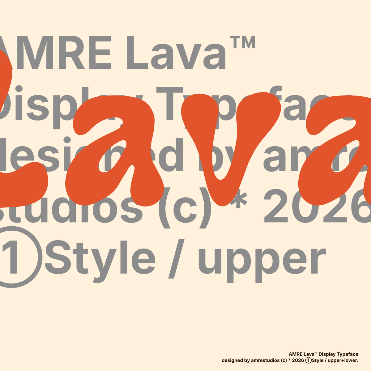 AMRE Lava — Display Typeface