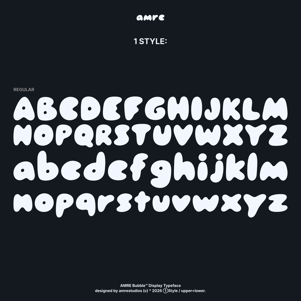 AMRE Bubble — Display Typeface
