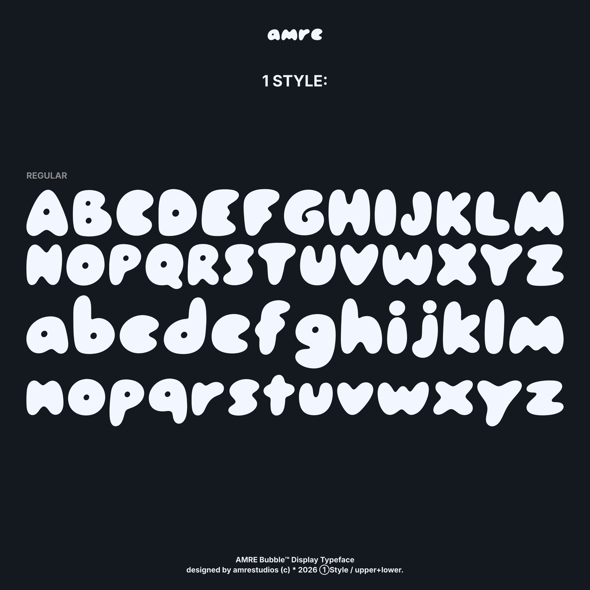 AMRE Bubble — Display Typeface