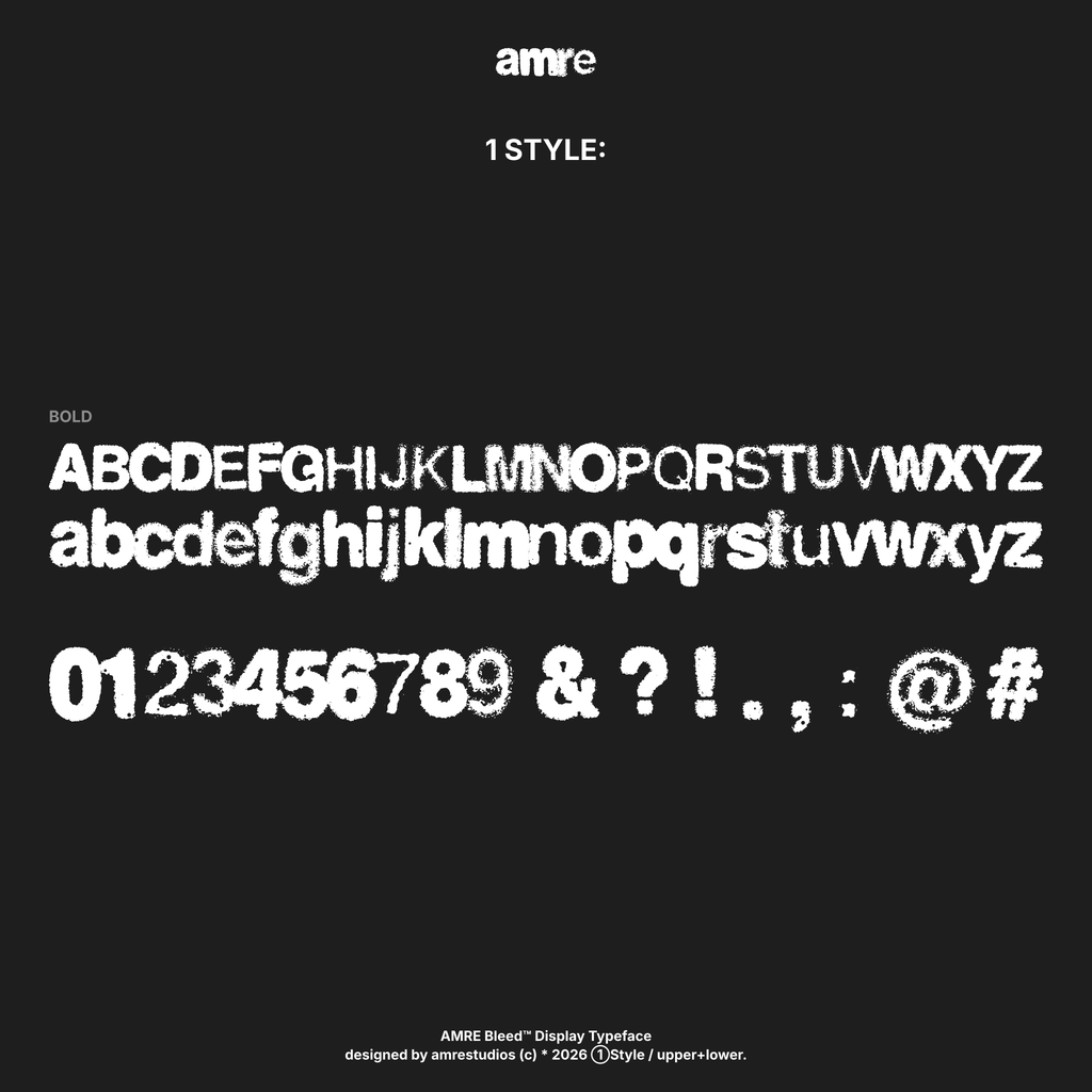 AMRE Bleed — Display Typeface