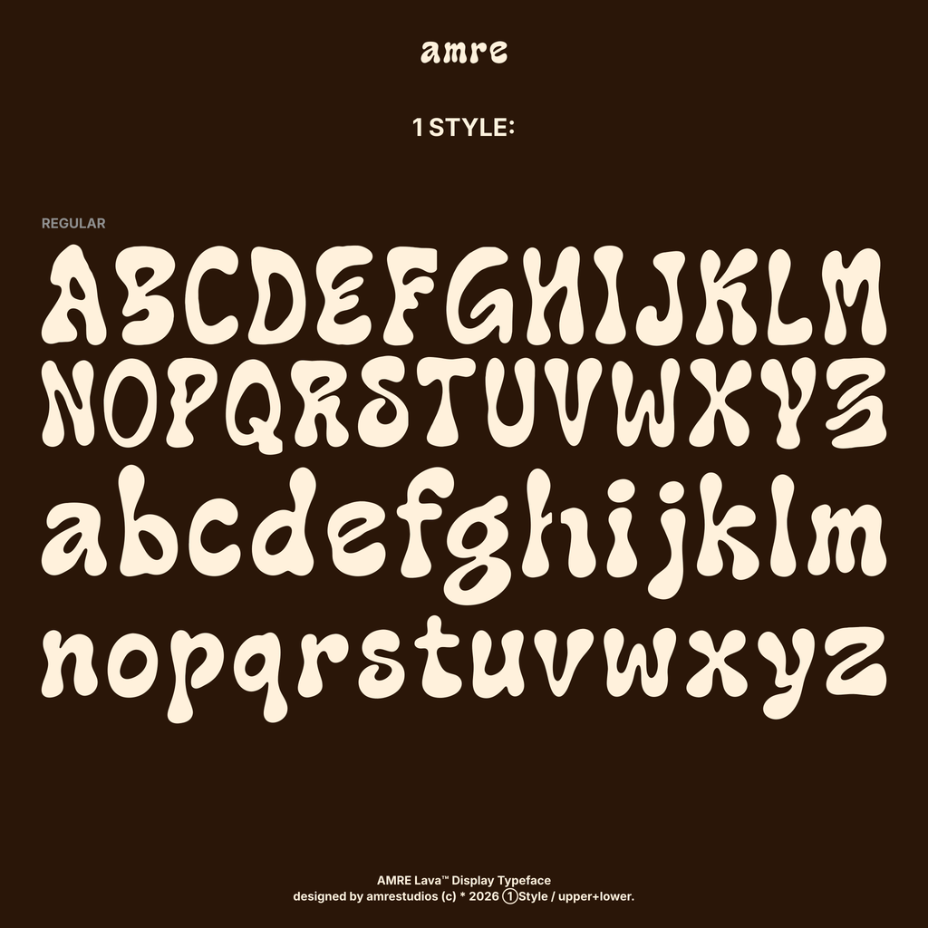 AMRE Lava — Display Typeface