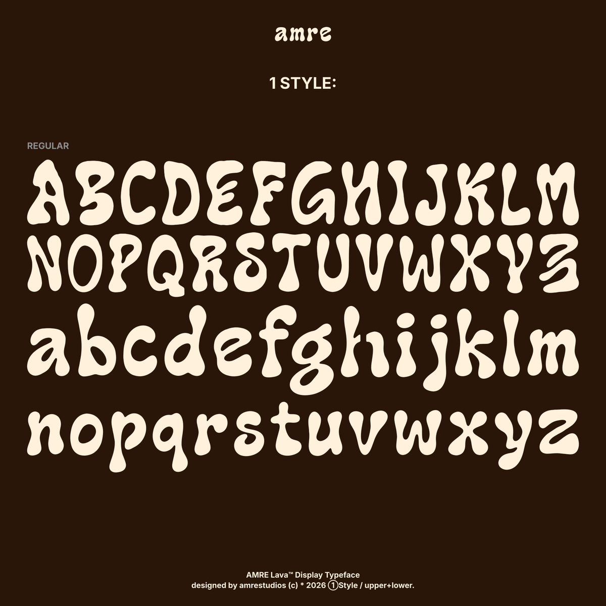 AMRE Lava — Display Typeface