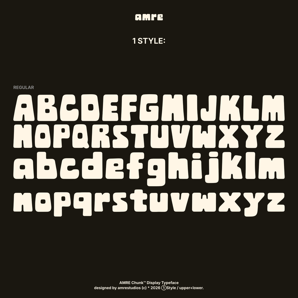 AMRE Chunk — Display Typeface