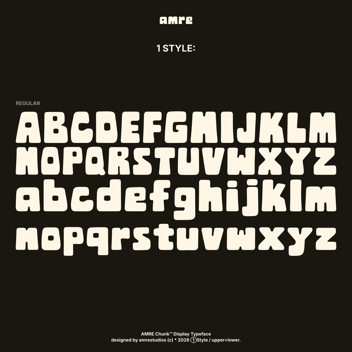 AMRE Chunk — Display Typeface