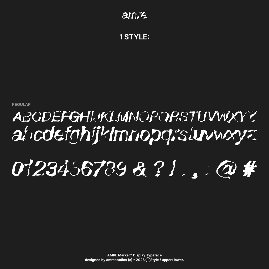 AMRE Marker — Display Typeface