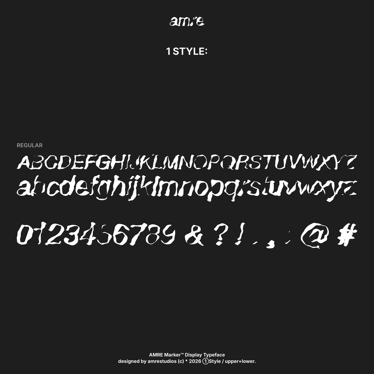 AMRE Marker — Display Typeface