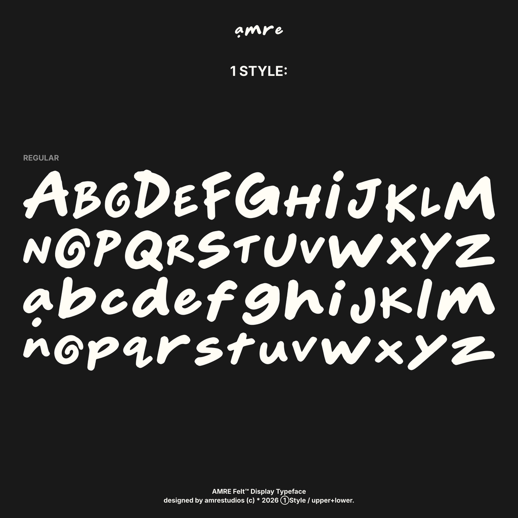 AMRE Felt — Display Typeface