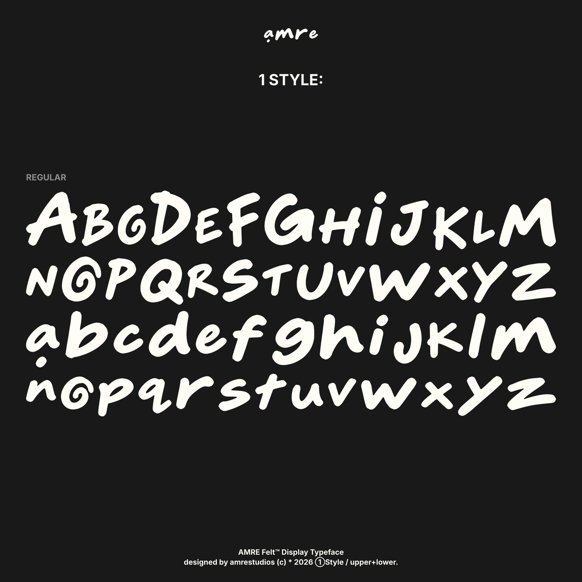 AMRE Felt — Display Typeface