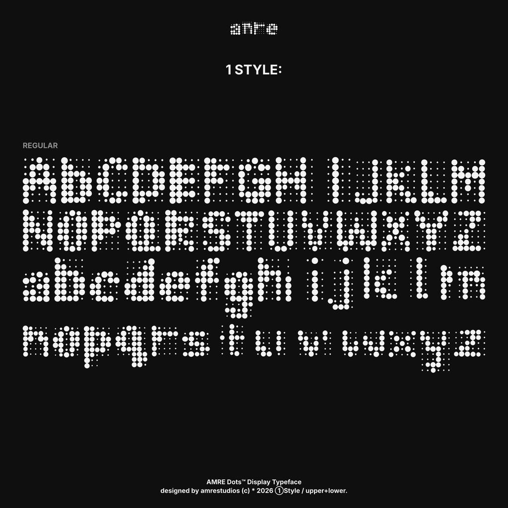 AMRE Dots — Display Typeface