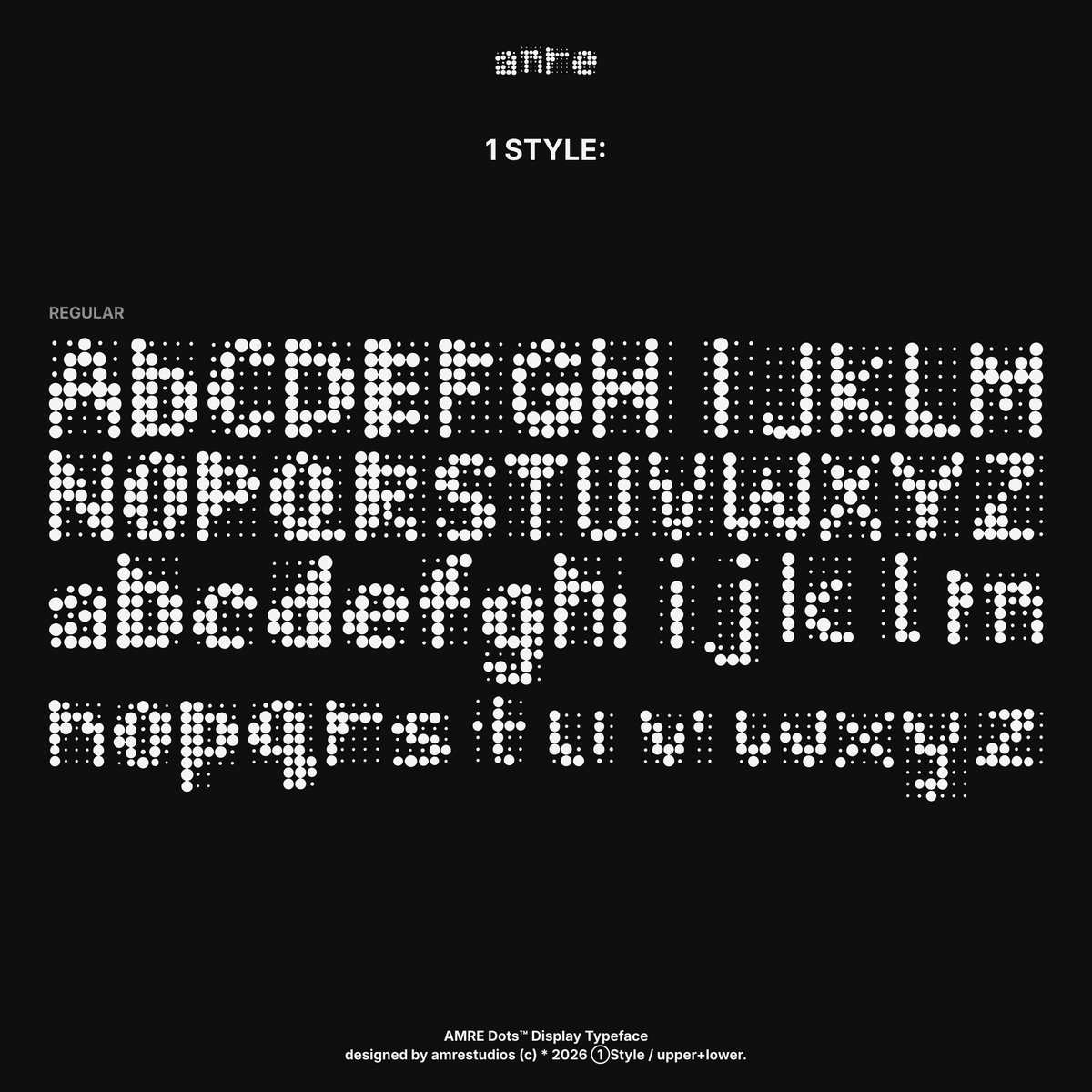 AMRE Dots — Display Typeface