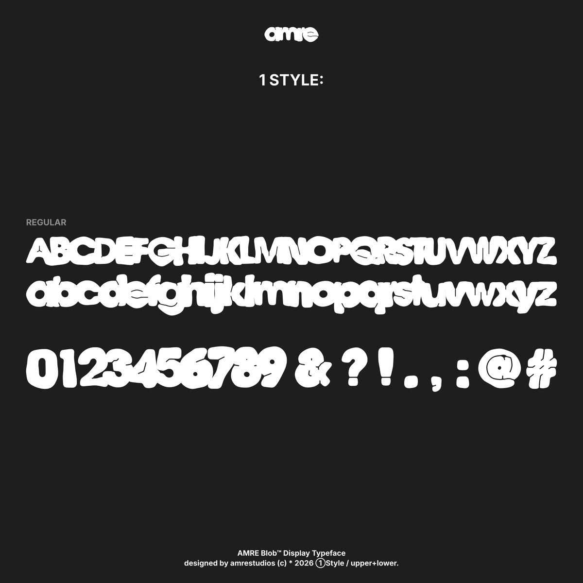 AMRE Blob — Display Typeface