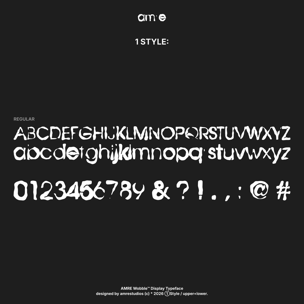 AMRE Wobble — Display Typeface