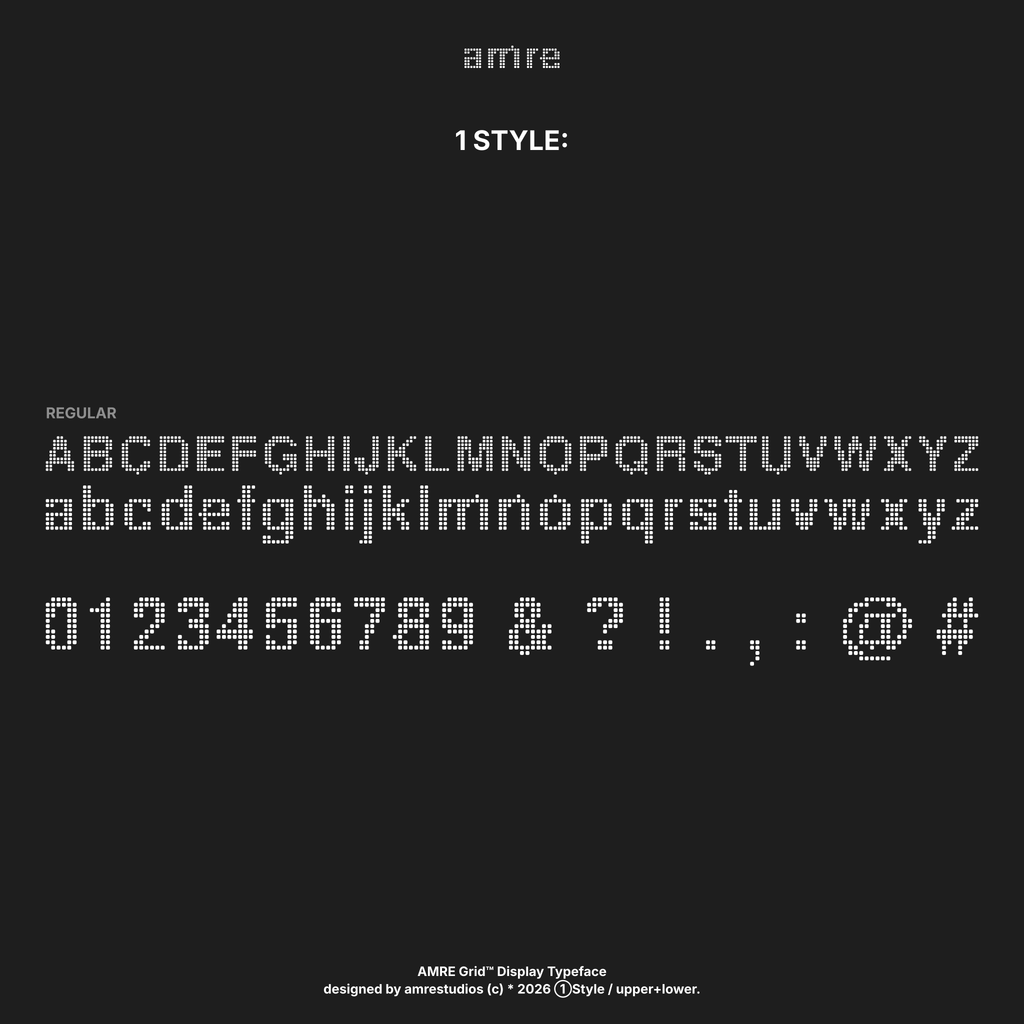 AMRE Grid — Display Typeface