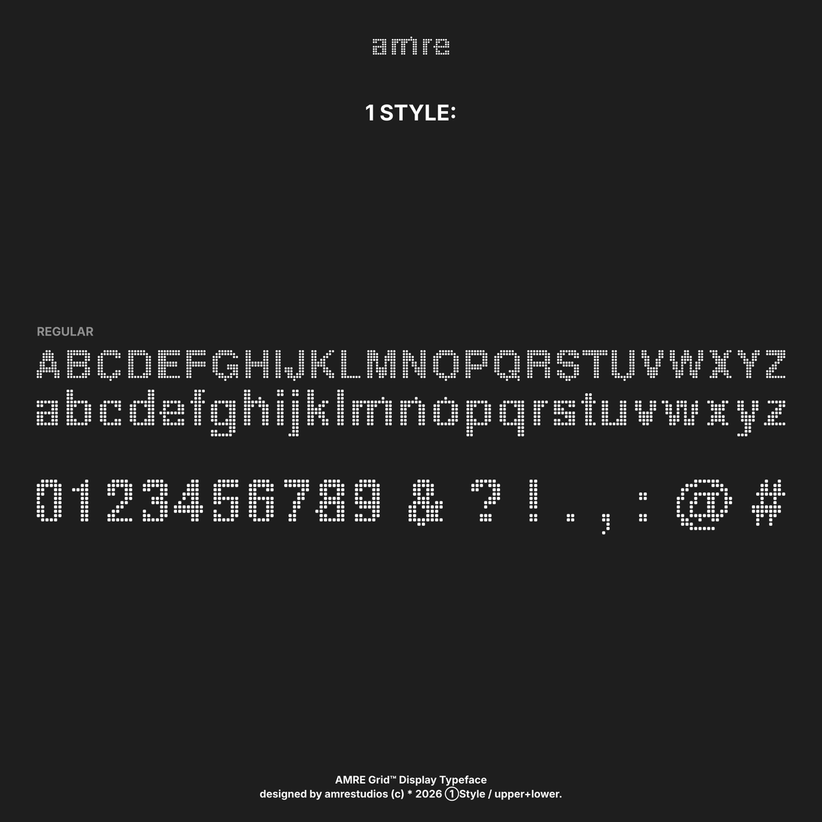 AMRE Grid — Display Typeface