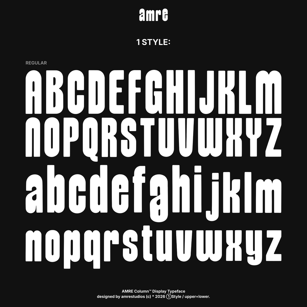 AMRE Column — Display Typeface