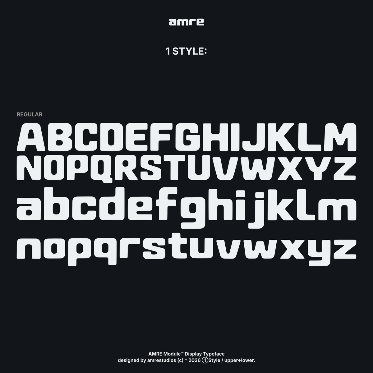 AMRE Module — Display Typeface