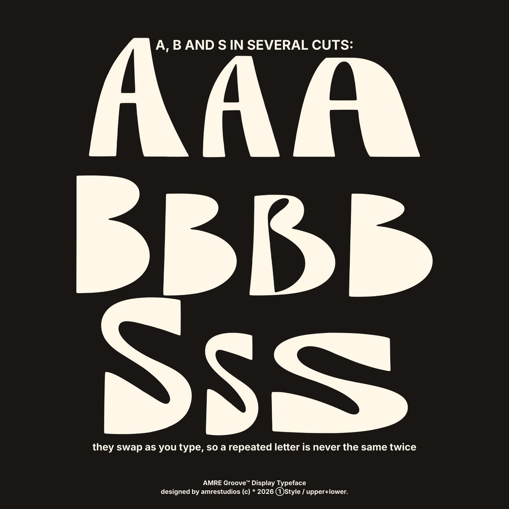 AMRE Groove — Display Typeface