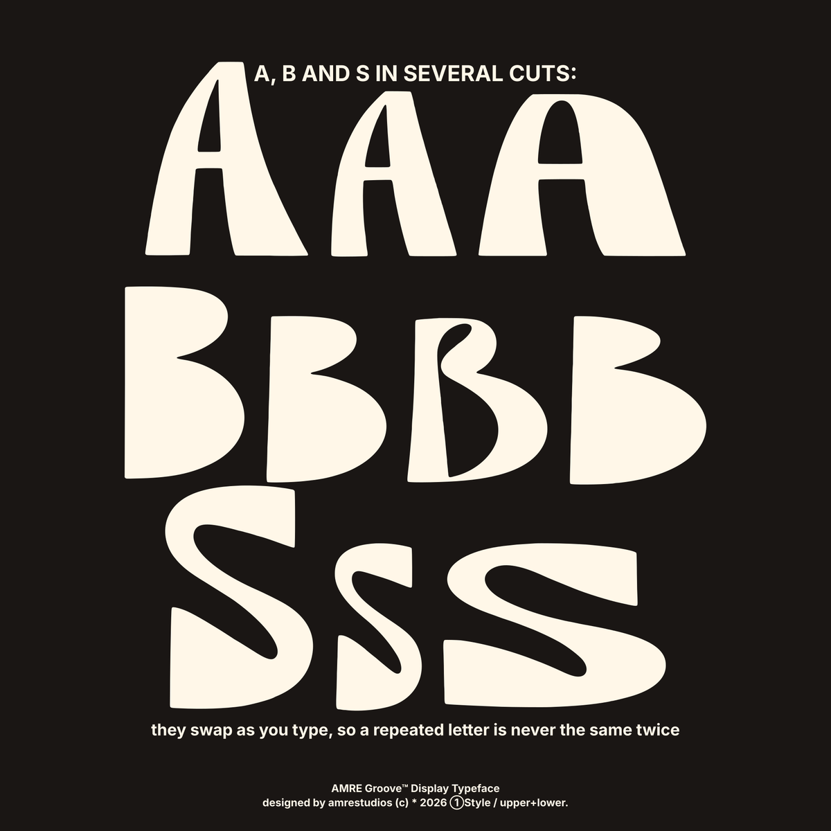 AMRE Groove — Display Typeface