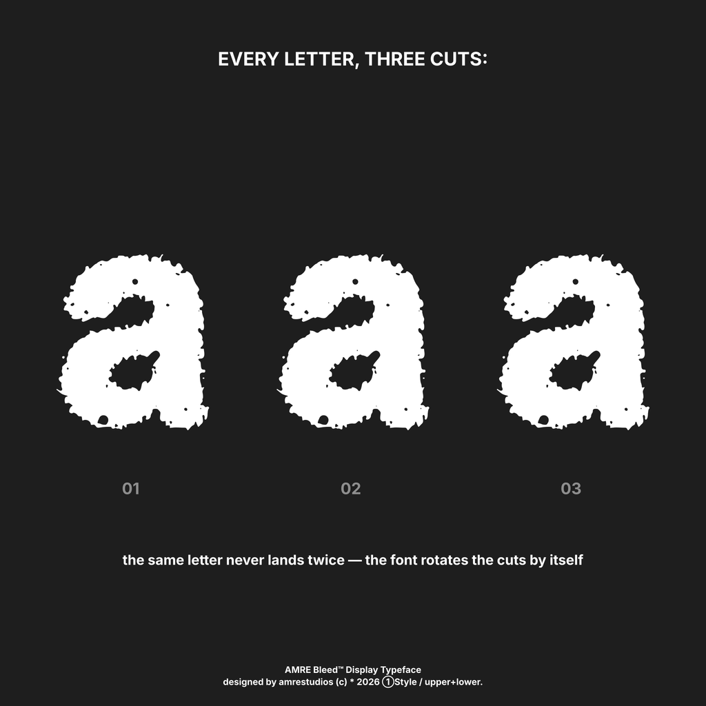 AMRE Bleed — Display Typeface