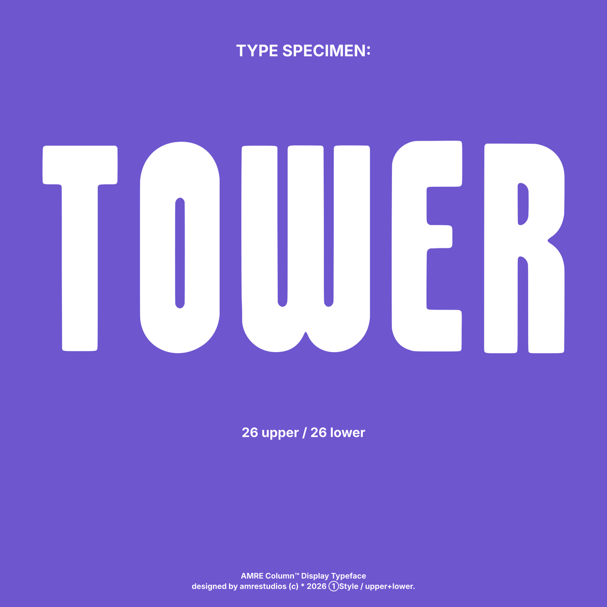 AMRE Column — Display Typeface